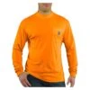 Men's Carhartt Force Hi-Vis Color Enhanced Long Sleeve T-Shirt -Clothing Store 0 1001 carhartt force hi vis color enhanced long sleeve t shirt brite orange