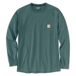 Men's Carhartt Force Long Sleeve Pocket T-Shirt -Clothing Store 0 1001 carhartt force long sleeve pocket t shirt sea pine