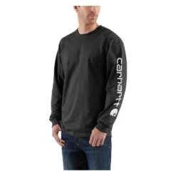 Men's Carhartt Long Sleeve Logo T-Shirt 21 Men's Carhartt Long Sleeve Logo T-Shirt -Clothing Store 0 1001 carhartt long sleeve logo t shirt black