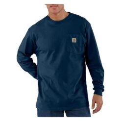 Men's Carhartt Long Sleeve Workwear Pocket T-Shirt 24 Men's Carhartt Long Sleeve Workwear Pocket T-Shirt -Clothing Store 0 1001 carhartt long sleeve workwear pocket t shirt navy