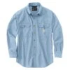 Men's Carhartt Loose Fit Midweight Chambray Long-Sleeve Shirt -Clothing Store 0 1001 carhartt loose fit midweight chambray long sleeve shirt blue chambray