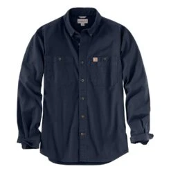 Men's Carhartt Rugged Flex Rigby Long Sleeve Work Shirt 13 Men's Carhartt Rugged Flex Rigby Long Sleeve Work Shirt -Clothing Store 0 1001 carhartt rugged flex rigby long sleeve work shirt navy