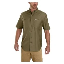 Men's Carhartt Rugged Flex Rigby Work Shirt -Clothing Store 0 1001 carhartt rugged flex rigby work shirt military olive
