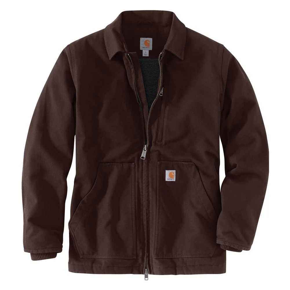 Men's Carhartt Washed Duck Sherpa-Lined Coat 4 Men's Carhartt Washed Duck Sherpa-Lined Coat - Image 2