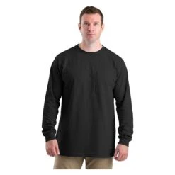 Men's Berne Workwear Heavyweight Long Sleeve Pocket T-Shirt