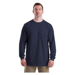 Men's Berne Workwear Heavyweight Long Sleeve Pocket T-Shirt -Clothing Store 0 650 berne workwear heavyweight long sleeve pocket t shirt navy