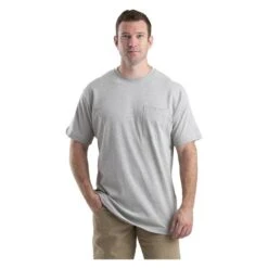 Men's Berne Workwear Heavyweight Pocket T-Shirt -Clothing Store 0 650 berne workwear heavyweight pocket t shirt gray