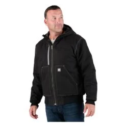 Men's Berne Workwear Highland Duck Hooded Active Jacket