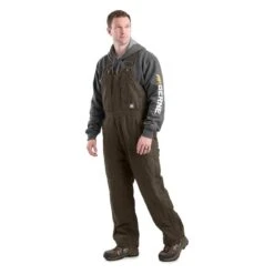 Men's Berne Workwear Original Washed Insulated Bib Overalls -Clothing Store 0 650 berne workwear original washed insulated bib overalls olive duck