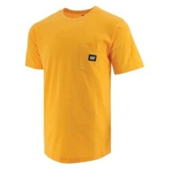 Men's CAT Label Pocket T-Shirt -Clothing Store 0 650 cat label pocket t shirt yellow