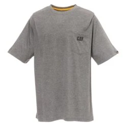 Men's CAT Logo Pocket T-Shirt -Clothing Store 0 650 cat logo pocket t shirt dark heather gray