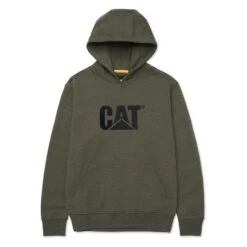 Men's CAT Trademark Hoodie 22 Men's CAT Trademark Hoodie -Clothing Store 0 650 cat trademark hoodie army moss heather