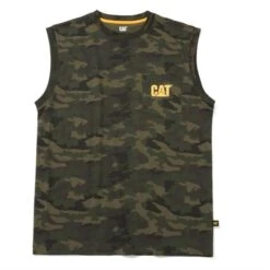 Men's CAT Trademark Sleeveless Pocket T-Shirt -Clothing Store 0 650 cat trademark sleeveless pocket t shirt night camo