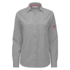 Women's Red Kap Cooling Performance Woven Long Sleeve Work Shirt -Clothing Store 0 650 red kap cooling performance woven long sleeve work shirt gravel2