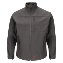 Men's Red Kap Deluxe Soft Shell Jacket -Clothing Store 0 650 red kap deluxe soft shell jacket charcoal