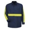 Men's Red Kap Enhanced Visibility Industrial Work Shirt Long Sleeve -Clothing Store 0 650 red kap enhanced visibility industrial work shirt long sleeve navy yellow silver yellow visibility