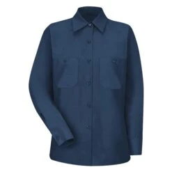 Women's Red Kap Industrial Long Sleeve Work Shirt -Clothing Store 0 650 red kap industrial long sleeve work shirt navy