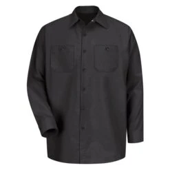 Men's Red Kap Long Sleeve Industrial Solid Work Shirt -Clothing Store 0 650 red kap long sleeve industrial solid work shirt black