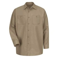 Men's Red Kap Long Sleeve Industrial Solid Work Shirt -Clothing Store 0 650 red kap long sleeve industrial solid work shirt khaki