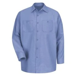 Men's Red Kap Long Sleeve Industrial Solid Work Shirt -Clothing Store 0 650 red kap long sleeve industrial solid work shirt light blue