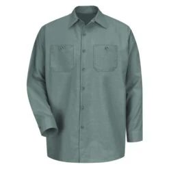 Men's Red Kap Long Sleeve Industrial Solid Work Shirt -Clothing Store 0 650 red kap long sleeve industrial solid work shirt light green