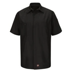 Men's Red Kap Solid Crew Shirt -Clothing Store 0 650 red kap solid crew shirt black