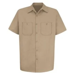 Men's Red Kap Wrinkle Resistant Cotton Work Shirt -Clothing Store 0 650 red kap wrinkle resistant cotton work shirt khaki