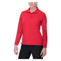 Women's Vertx Coldblack Long Sleeve Polo -Clothing Store 0 650 vertx coldblack long sleeve polo red2