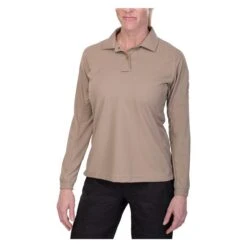 Women's Vertx Coldblack Long Sleeve Polo -Clothing Store 0 650 vertx coldblack long sleeve polo silver tan