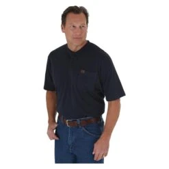 Clothing Store 3 Clothing Store -Clothing Store 0 650 wrangler riggs pocket henley navy