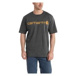Men's Carhartt Logo T-Shirt -Clothing Store 1 1001 carhartt logo t shirt carbon heather
