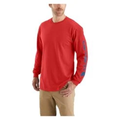 Men's Carhartt Long Sleeve Logo T-Shirt 32 Men's Carhartt Long Sleeve Logo T-Shirt -Clothing Store 1 1001 carhartt long sleeve logo t shirt fire red heather