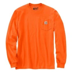 Men's Carhartt Long Sleeve Workwear Pocket T-Shirt 30 Men's Carhartt Long Sleeve Workwear Pocket T-Shirt -Clothing Store 1 1001 carhartt long sleeve workwear pocket t shirt brite orange