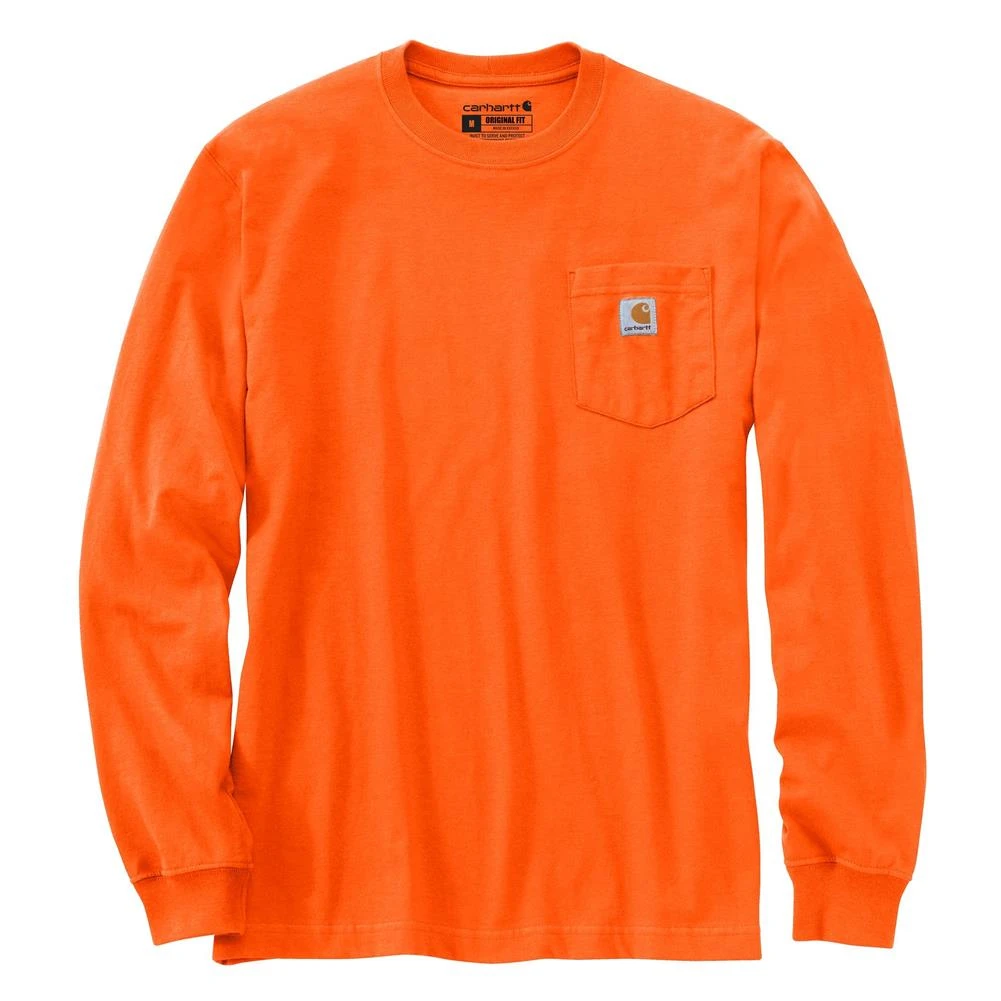 Men's Carhartt Long Sleeve Workwear Pocket T-Shirt 15 Men's Carhartt Long Sleeve Workwear Pocket T-Shirt - Image 13