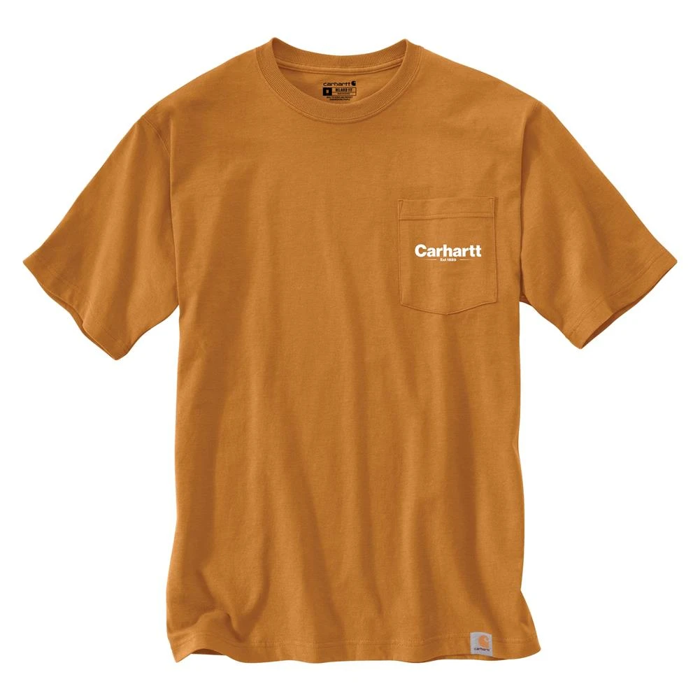 Men's Carhartt Relaxed Fit Heavyweight Pocket Line Graphic T-Shirt 6 Men's Carhartt Relaxed Fit Heavyweight Pocket Line Graphic T-Shirt - Image 4