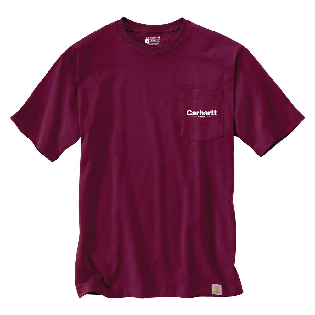 Men's Carhartt Relaxed Fit Heavyweight Pocket Line Graphic T-Shirt 4 Men's Carhartt Relaxed Fit Heavyweight Pocket Line Graphic T-Shirt - Image 2
