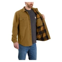Men's Carhartt Rugged Flex Relaxed Fit Canvas Fleece-Lined Shirt Jac 14 Men's Carhartt Rugged Flex Relaxed Fit Canvas Fleece-Lined Shirt Jac -Clothing Store 1 1001 carhartt rugged flex relaxed fit canvas fleece lined shirt jac oak brown