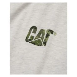 Men's CAT Long Sleeve Trademark Banner T-Shirt -Clothing Store 1 650 cat long sleeve trademark banner t shirt cream heather