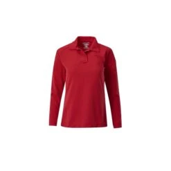 Women's Vertx Coldblack Long Sleeve Polo -Clothing Store 1 650 vertx coldblack long sleeve polo red2