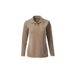Women's Vertx Coldblack Long Sleeve Polo -Clothing Store 1 650 vertx coldblack long sleeve polo silver tan