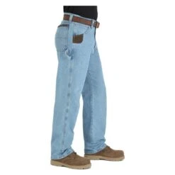 Men's Wrangler Riggs Relaxed Fit Ripstop Carpenter Jeans -Clothing Store 1 650 wrangler riggs relaxed fit denim carpenter jeans vintage indigo