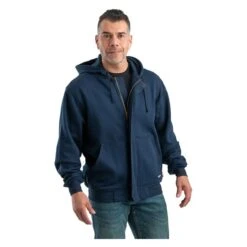 Men's Berne Workwear FR Hooded Sweatshirt -Clothing Store 2 650 berne workwear fr hooded sweatshirt navy