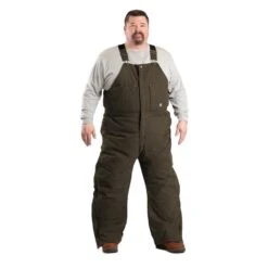 Men's Berne Workwear Original Washed Insulated Bib Overalls -Clothing Store 2 650 berne workwear original washed insulated bib overalls olive duck
