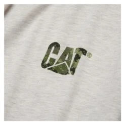 Men's CAT Long Sleeve Trademark Banner T-Shirt -Clothing Store 2 650 cat long sleeve trademark banner t shirt cream heather