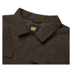 Men's CAT Quilted Ripstop Shirt Jacket 8 Men's CAT Quilted Ripstop Shirt Jacket -Clothing Store 2 650 cat quilted ripstop shirt jacket army moss