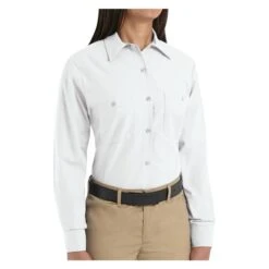 Women's Red Kap Industrial Long Sleeve Work Shirt -Clothing Store 2 650 red kap industrial long sleeve work shirt white