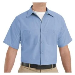 Men's Red Kap Industrial Solid Work Shirt -Clothing Store 2 650 red kap industrial solid work shirt light blue