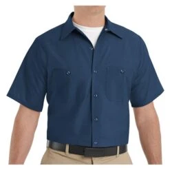 Men's Red Kap Industrial Solid Work Shirt -Clothing Store 2 650 red kap industrial solid work shirt navy