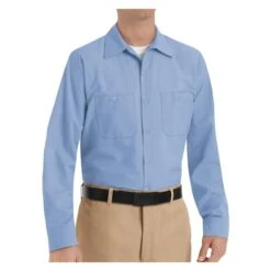 Men's Red Kap Long Sleeve Industrial Solid Work Shirt -Clothing Store 2 650 red kap long sleeve industrial solid work shirt light blue