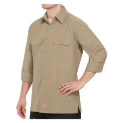 Men's Red Kap Solid Long Sleeve Ripstop Shirt 22 Men's Red Kap Solid Long Sleeve Ripstop Shirt -Clothing Store 2 650 red kap solid long sleeve ripstop shirt khaki